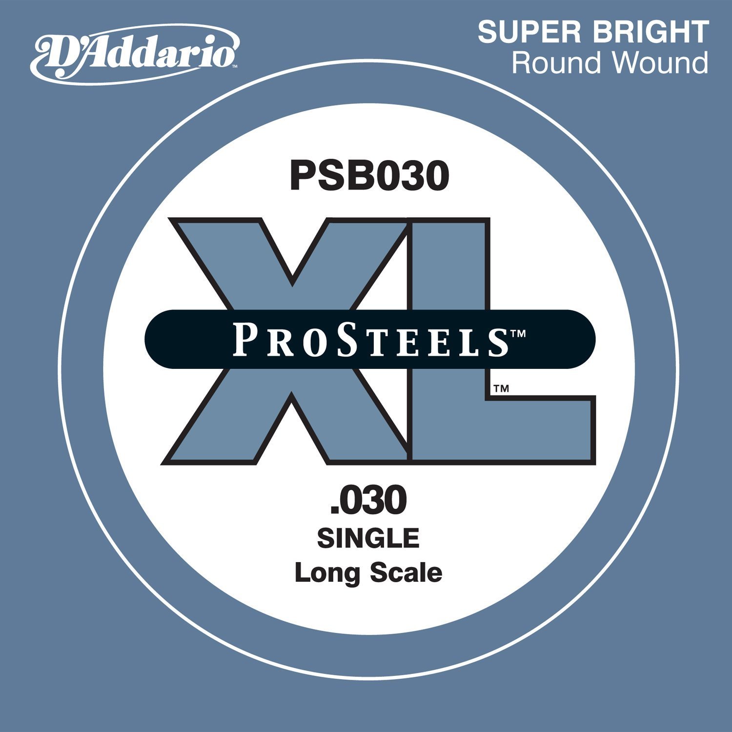 D'Addario .030 ProSteels Long Scale Single String for Bass Guitar