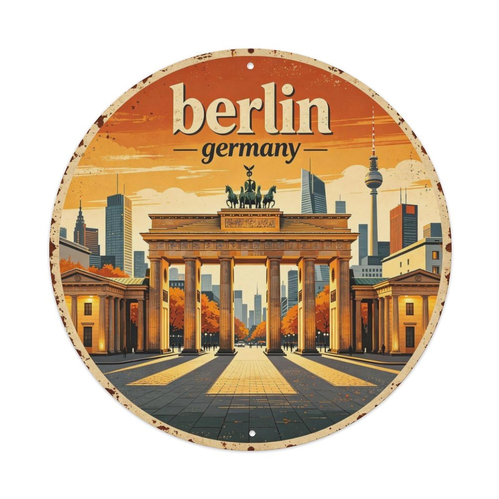 Berlin_vintage_ Metal Tin Sign Plaque