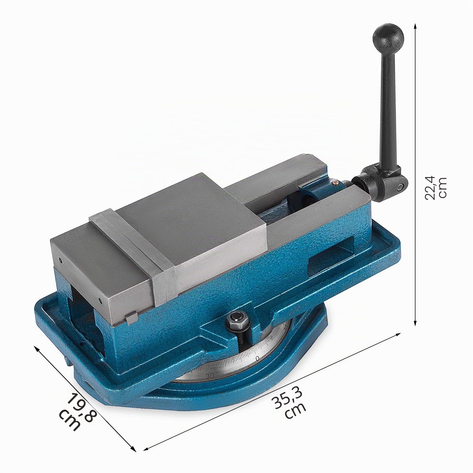 VEVOR Morsa Precisione Morsa per Fresatura Fresatrice di Serraggio con Base Girevole a 360 Gradi, Apertura 100mm Forza di Serraggio max. 19 kn
