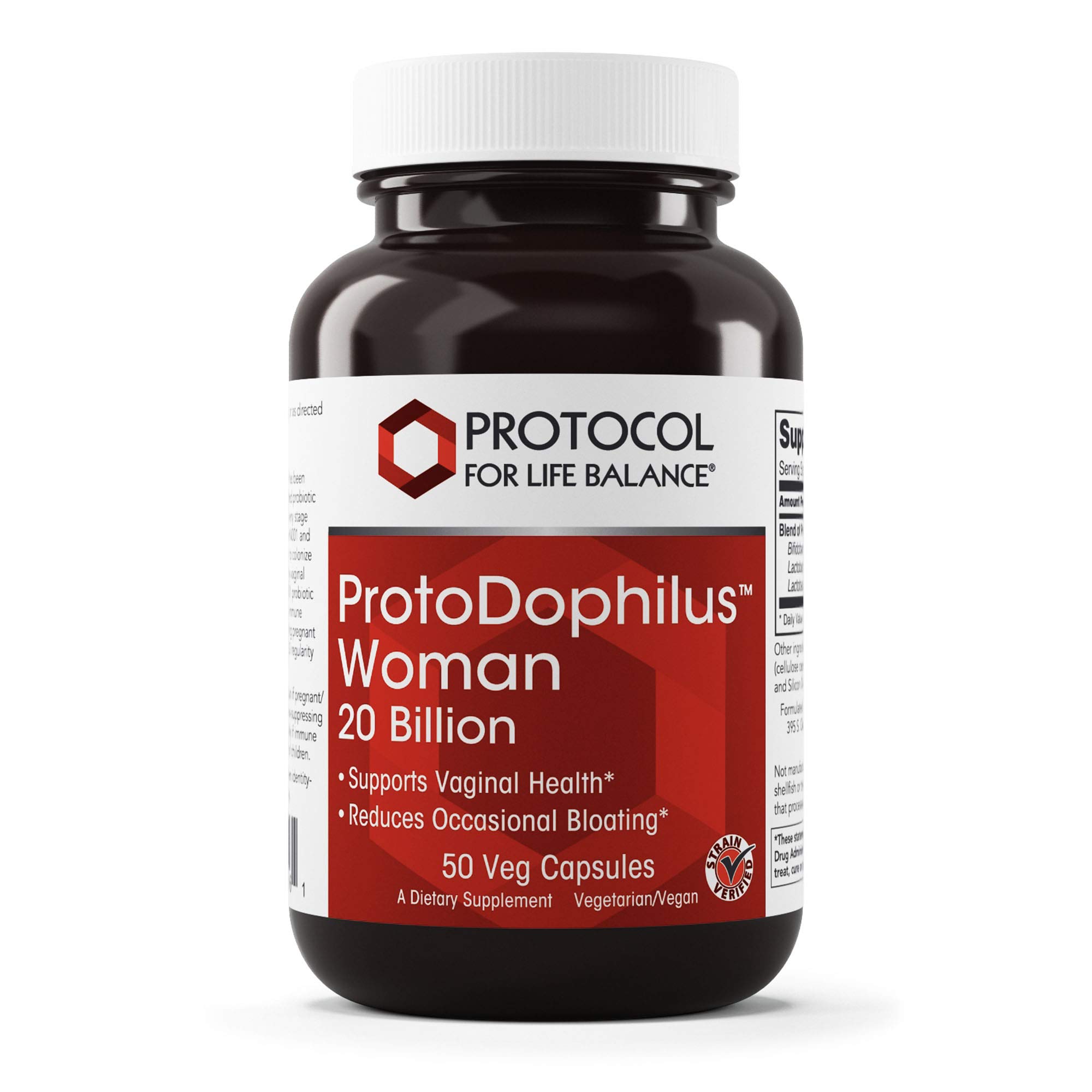 Proto Dophilus Woman - 20 Billion - Probiotics for Gut Health - Support Vaginal Health & Bloating Relief - Vegan & Kosher - 50 Veg Capsules