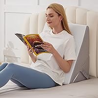 Vista 16 de Juego de 3 almohadas ortopédicas de cuña para cama, almohada de espuma viscoelástica ajustable, almohada de cuña para después de la cirugía, alivio