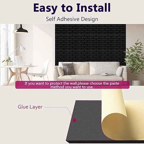 Miniatura 7 de Paquete de 12 paneles acústicos, paneles de pared insonorizados de 16 x 12 x 0.4 pulgadas, paneles autoadhesivos a prueba de sonido para paredes,