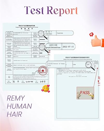 Miniatura 9 de LaaVoo Extensiones de cabello humano real de 28 pulgadas, #1, 4.94 oz, extensiones de cabello humano para coser, color negro, extensiones de cabello