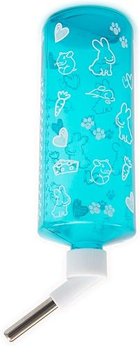 Miniatura 28 de Lixit Botellas de agua resistentes a la intemperie para conejos, hurones, hámsters de cobaya y otros animales pequeños. (8 onzas)