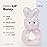 Bearington Baby Lil Bunny, 5.5 Inch Pink Soft Stuffed Easter Bunny Rattle, Baby Easter Gifts - Newborn Toy
