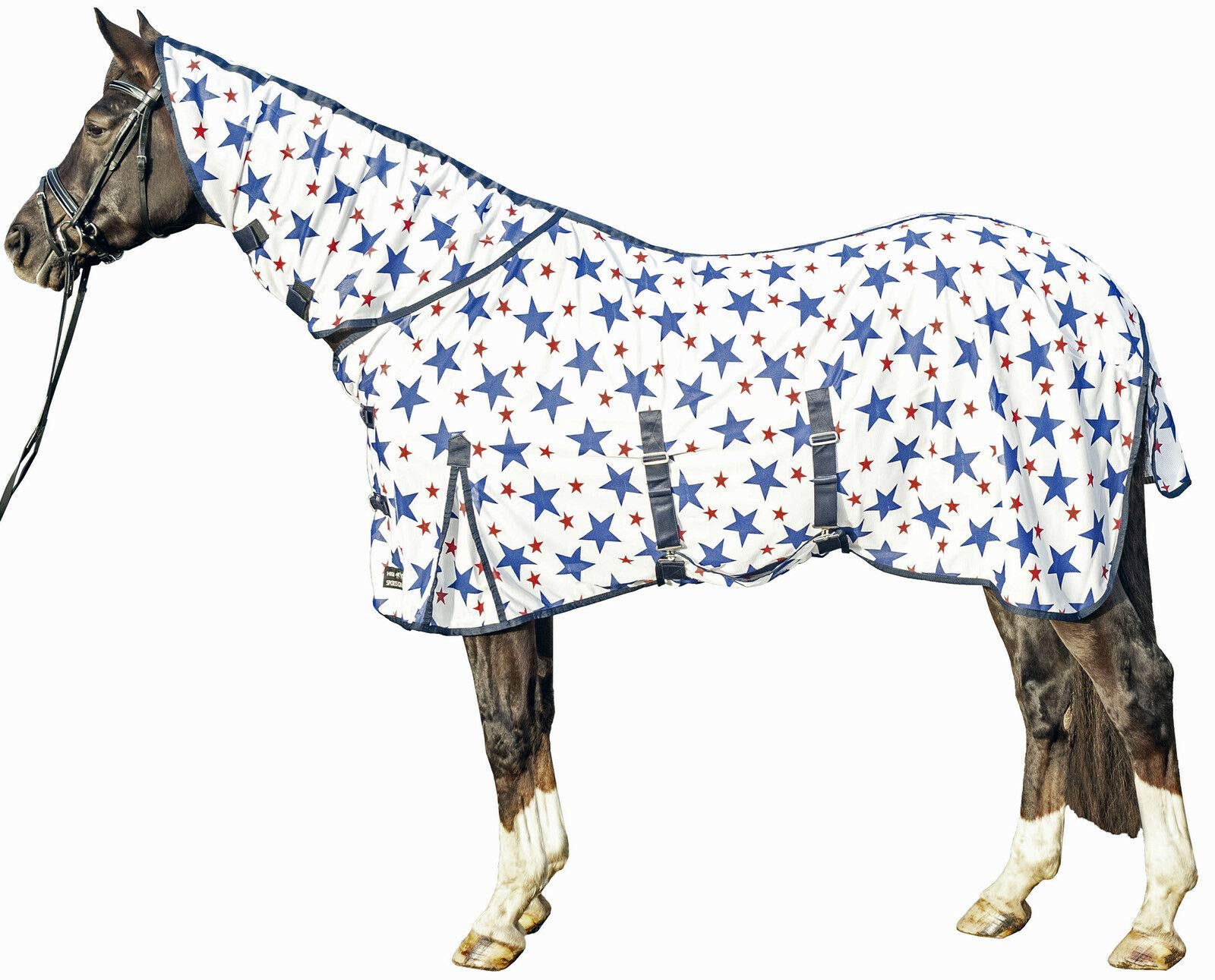 Couverture pour cheval HKM au paddock : protégez votre monture avec le modèle Stars Combo 135