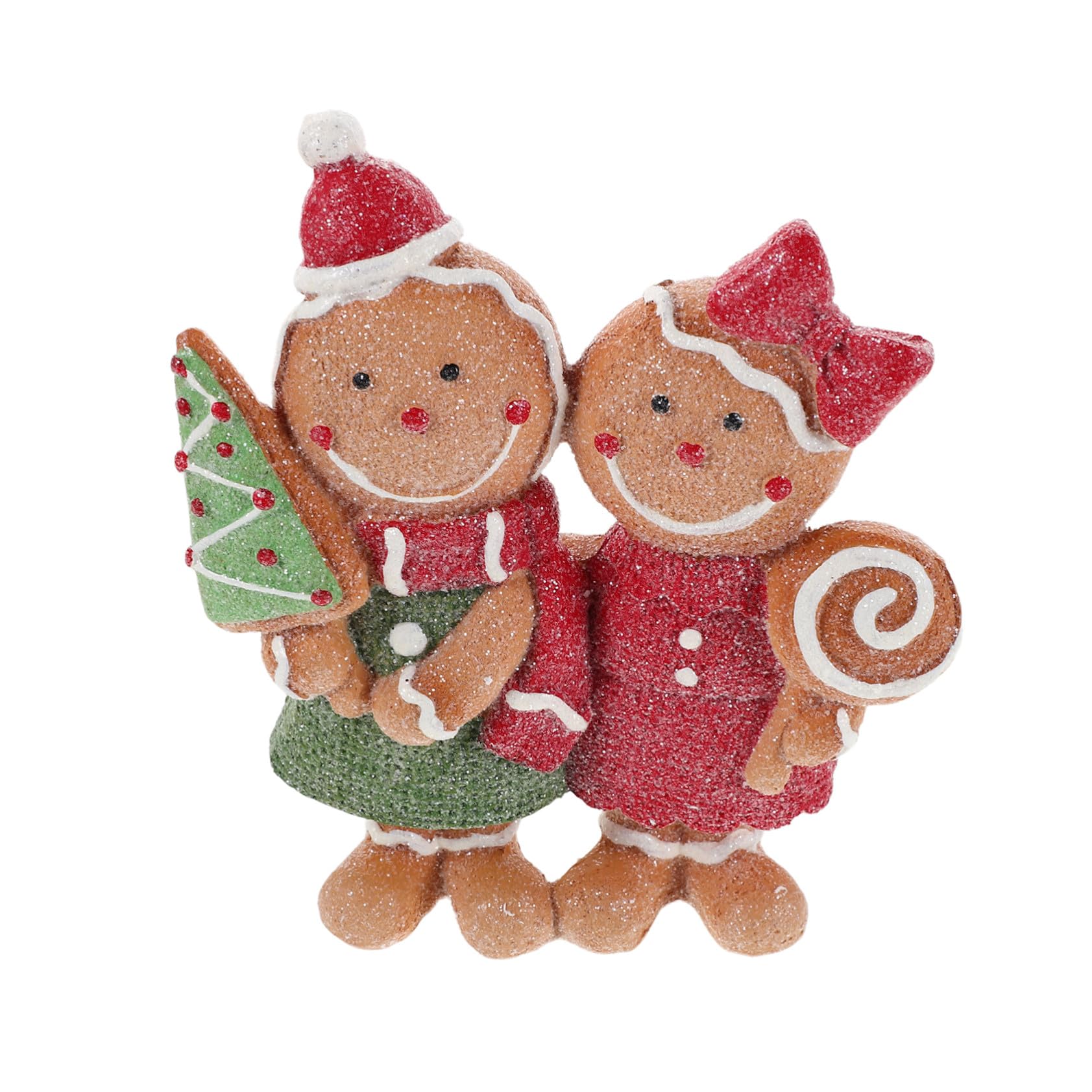 Figurines pain d'épice Noël pour décoration de cheminée et table maison