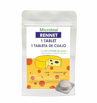 1 Tablet Rennet Cuajo Tablets For any type of cheese 1 tablet 50L OF MILK