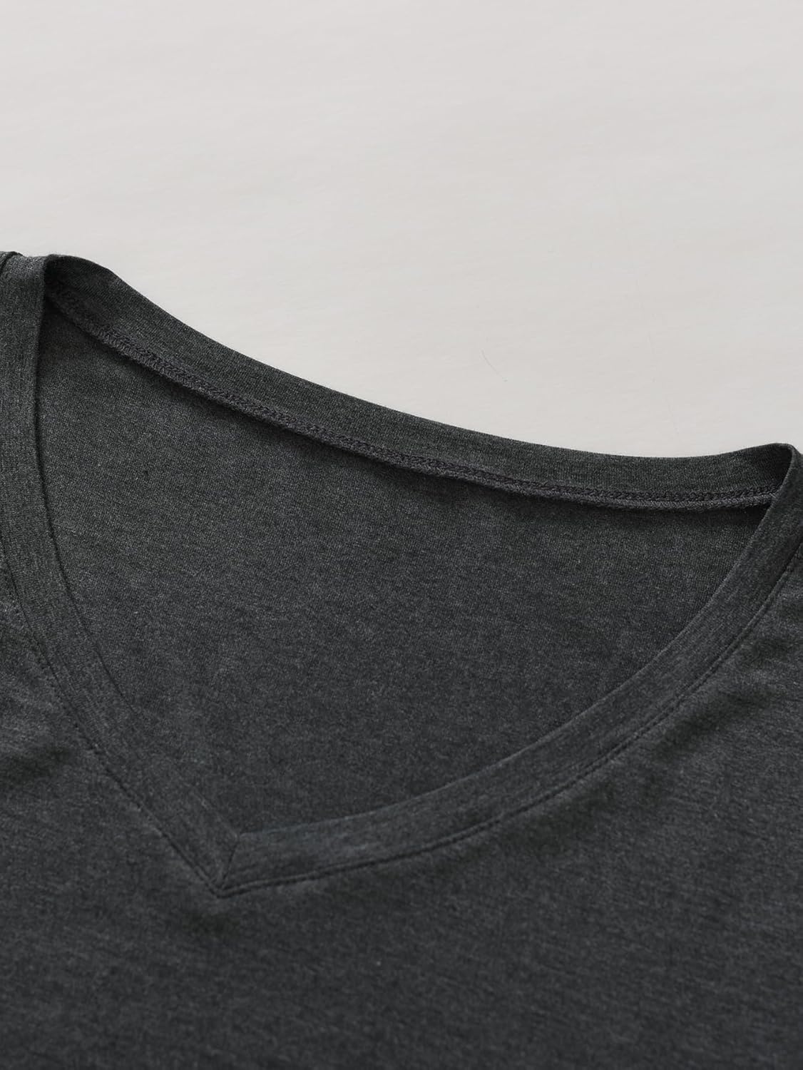 Latuza Women's Bamboo Viscose Pajama Tops V Neck Sleep Shirt 2 Pack - Image 4