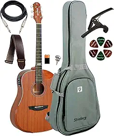 Violão Folk Strinberg Sd201hcr Half Cutaway C/Bag E Kit