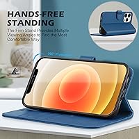 Vista 7 de SHIELDON Funda para iPhone 13 Pro 5G, funda de piel auténtica tipo cartera para iPhone 13 Pro con bloqueo RFID, tarjetero y función atril, funda