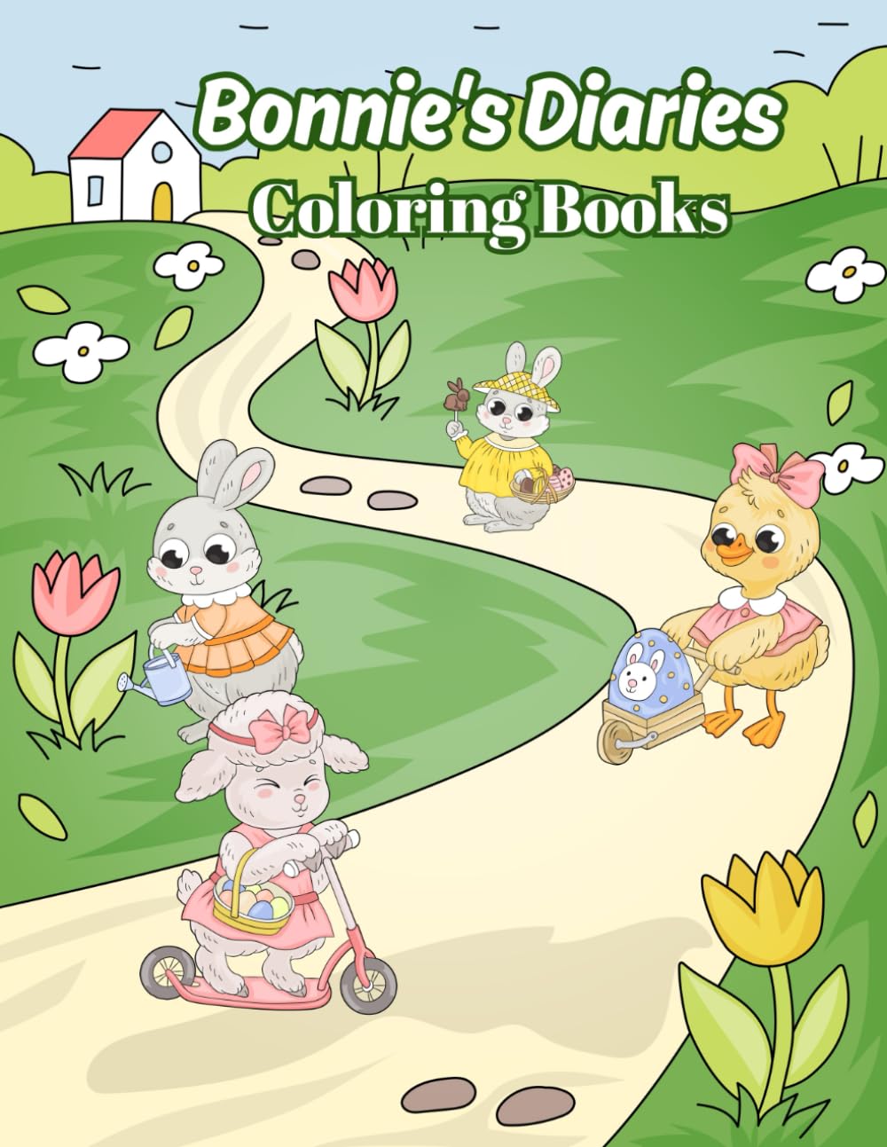 Bonnie's Diaries: Coloring Book for Adults and Kids, Cute and Cozy Day Animals
