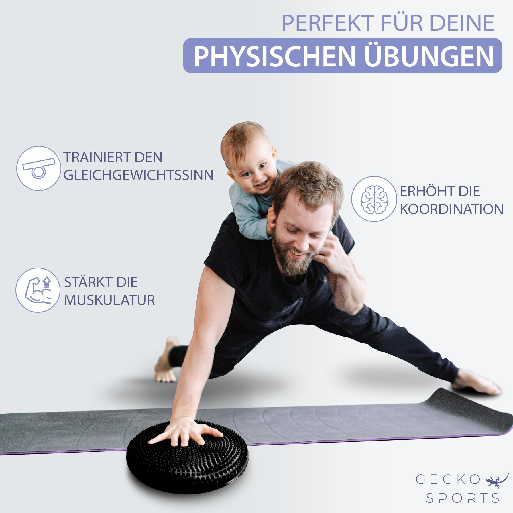 Balancekissen mit und ohne Bezug 33 cm schwarz – weiches Ballsitzkissen inkl. Pumpe, Turnbeutel & eBook – Premium Sitzkissen für Büro & Fitness – ergonomisches Luftkissen