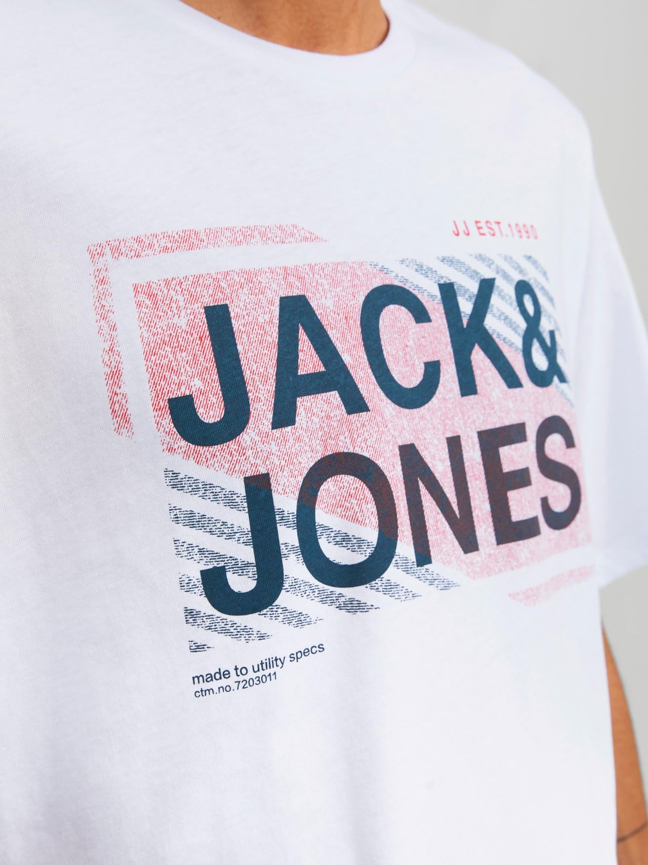 JACK & JONES Camiseta Hombre Pack de 3 – Manga Corta, Cuello Redondo, 100% Algodón, Básica y Casual, Diseño Estampado, Negro/Verde/Blanco