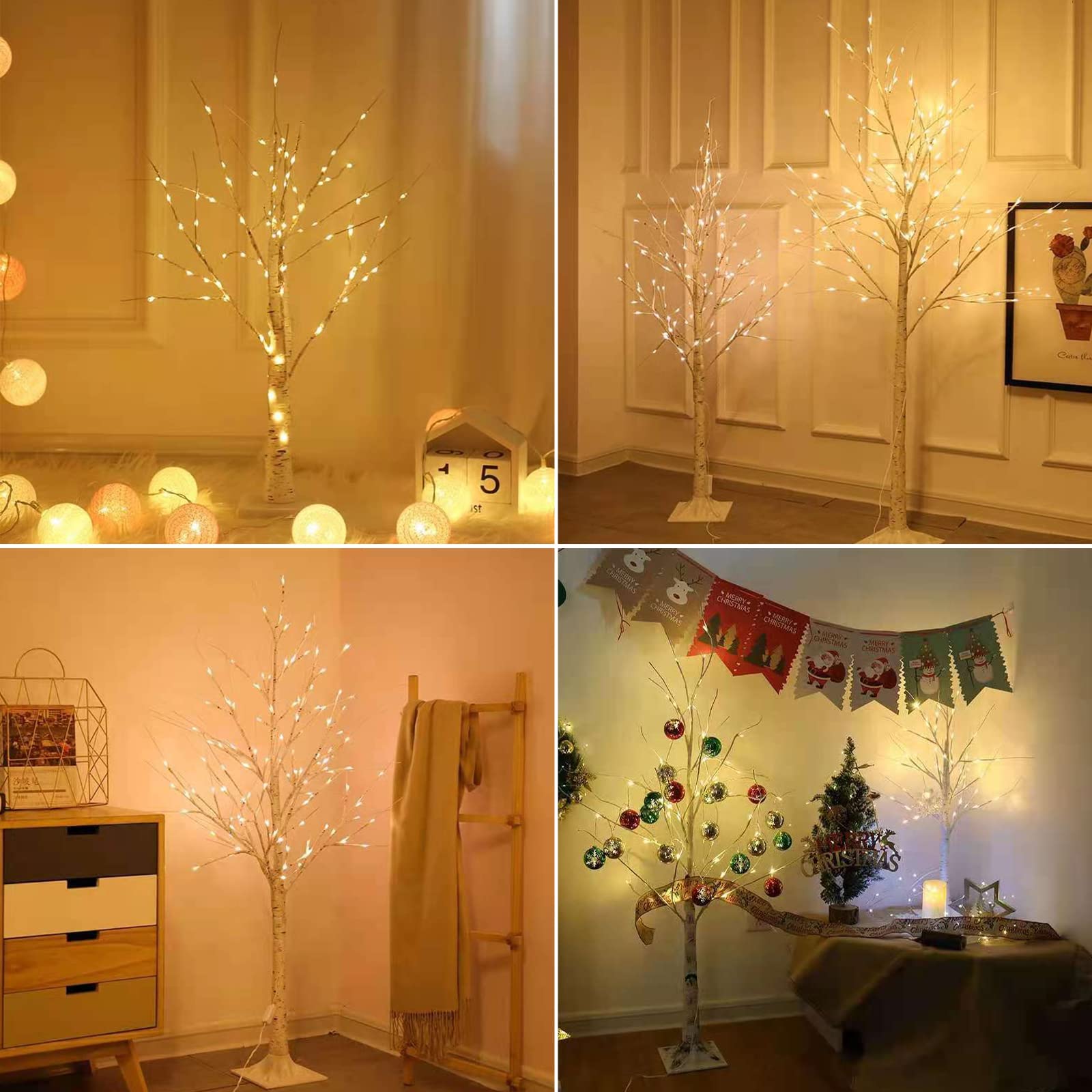 クリスマス シラカバ ツリー 白樺 電飾 インテリア オーナメント 飾り LED Amazon.co.jp: CINECE クリスマス シラカバ ツリー 白樺 電飾