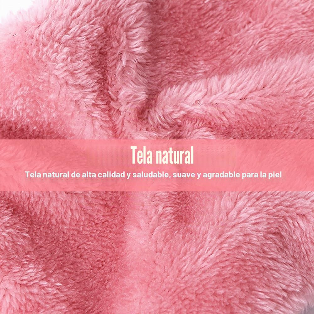 Mineup Conjunto de Gorro, Bufanda y Guantes para Niños - Set de Invierno para Niña de 3 a 8 Años (Rosa)