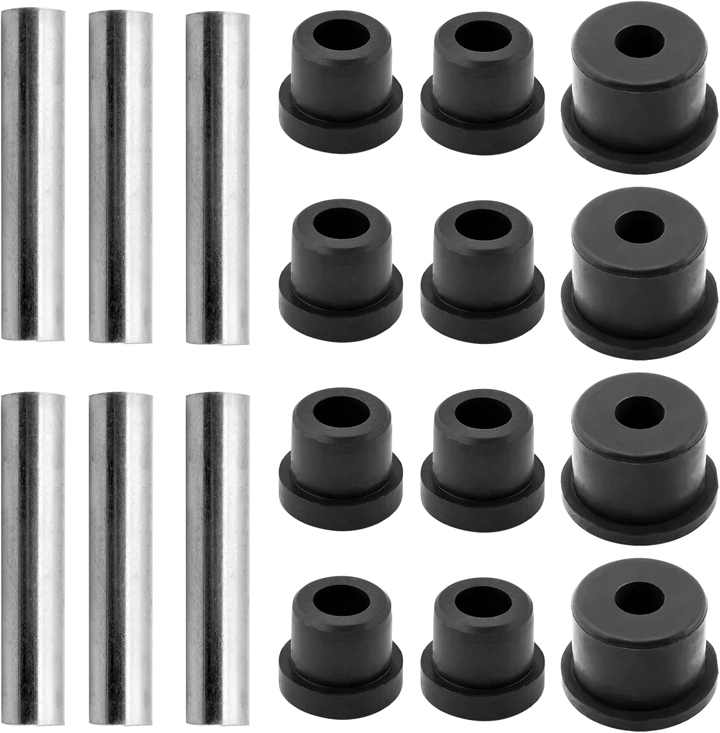Roykaw Golf Cart Rear Leaf Spring Bushing and Sleeve Kit Compatible with EZGO RXV 2008-up Gas and Electric Models, Complete Set -18 PCS, Replaces OEM# 620160, 620161, 624030