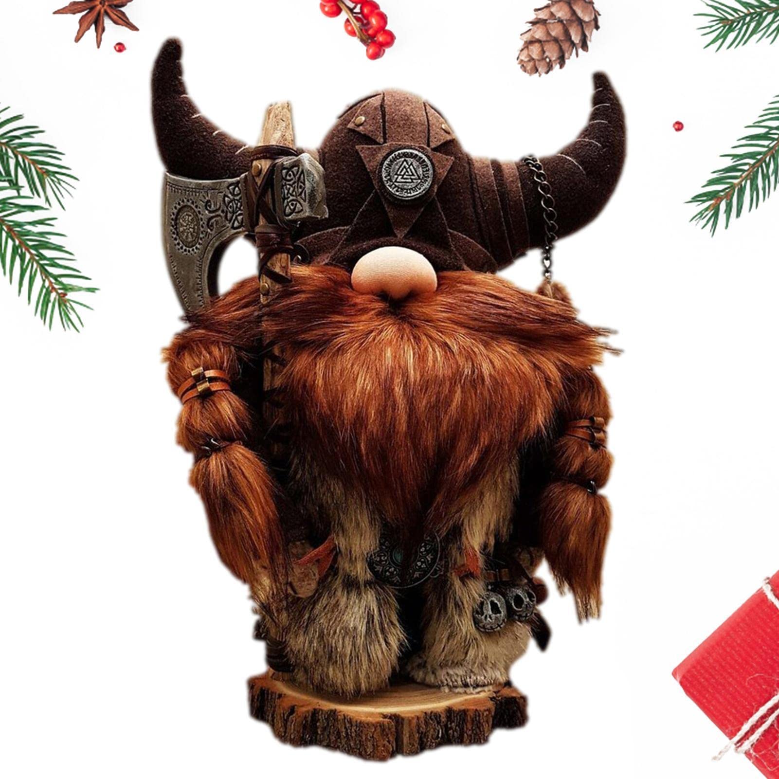 Gusengo Viking Gnomes, 11.81in Viking Gnomes Plush Decorations, GNOME Decorative Ornaments For Christmas Table Decor, Plush Dwarf Doll Decoration For Fireplace, Christmas Tree, Living Room
