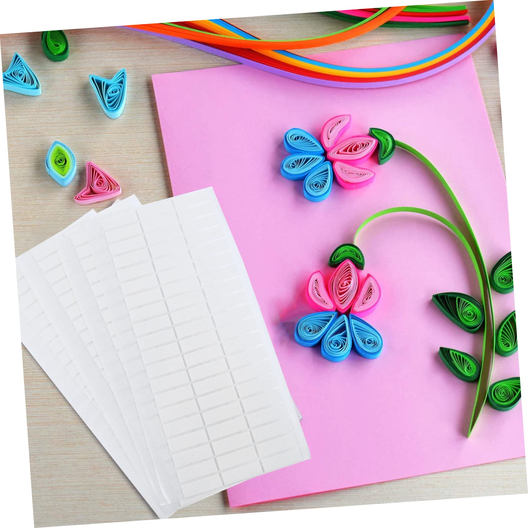 HOMSFOU 3 Set Nastro Adesivo Biadesivo Eva Strisce Autoadesive Per Diy E Decorazioni Ottima Viscosità Per Appendiere Palloncini E Poster 5 Fogli*3