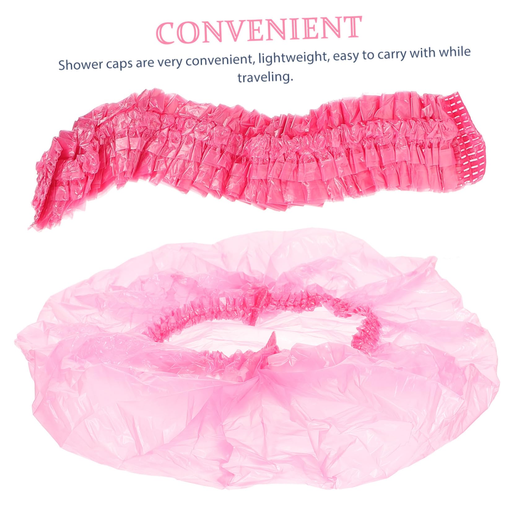 Extra Große Duschhauben für Damen, 500 Stück, Elastisch, Rosa