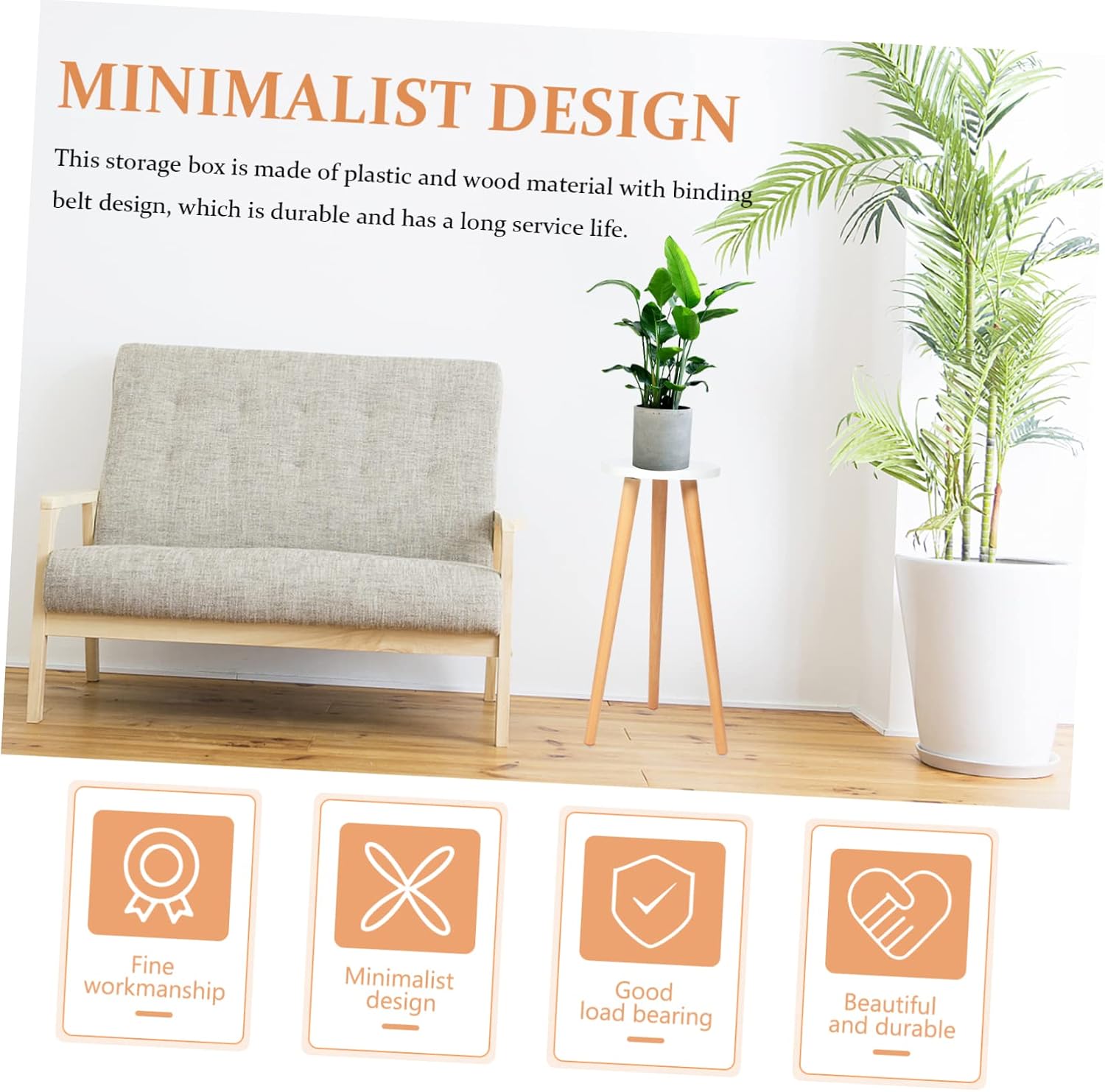 Elegant Wood Plant Stand Pot Holder for Home Sturdy Indoor Plant Pot St