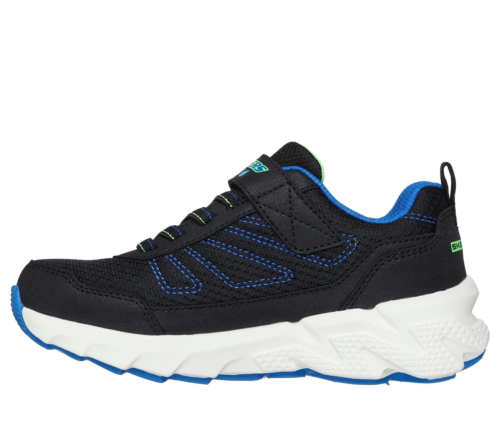 Skechers Boy's Skechers Elite Sport Tread Aquavek Sneakers, Black Synthetic/Textile/Blue & Lime Trim, 12.5 UK Child