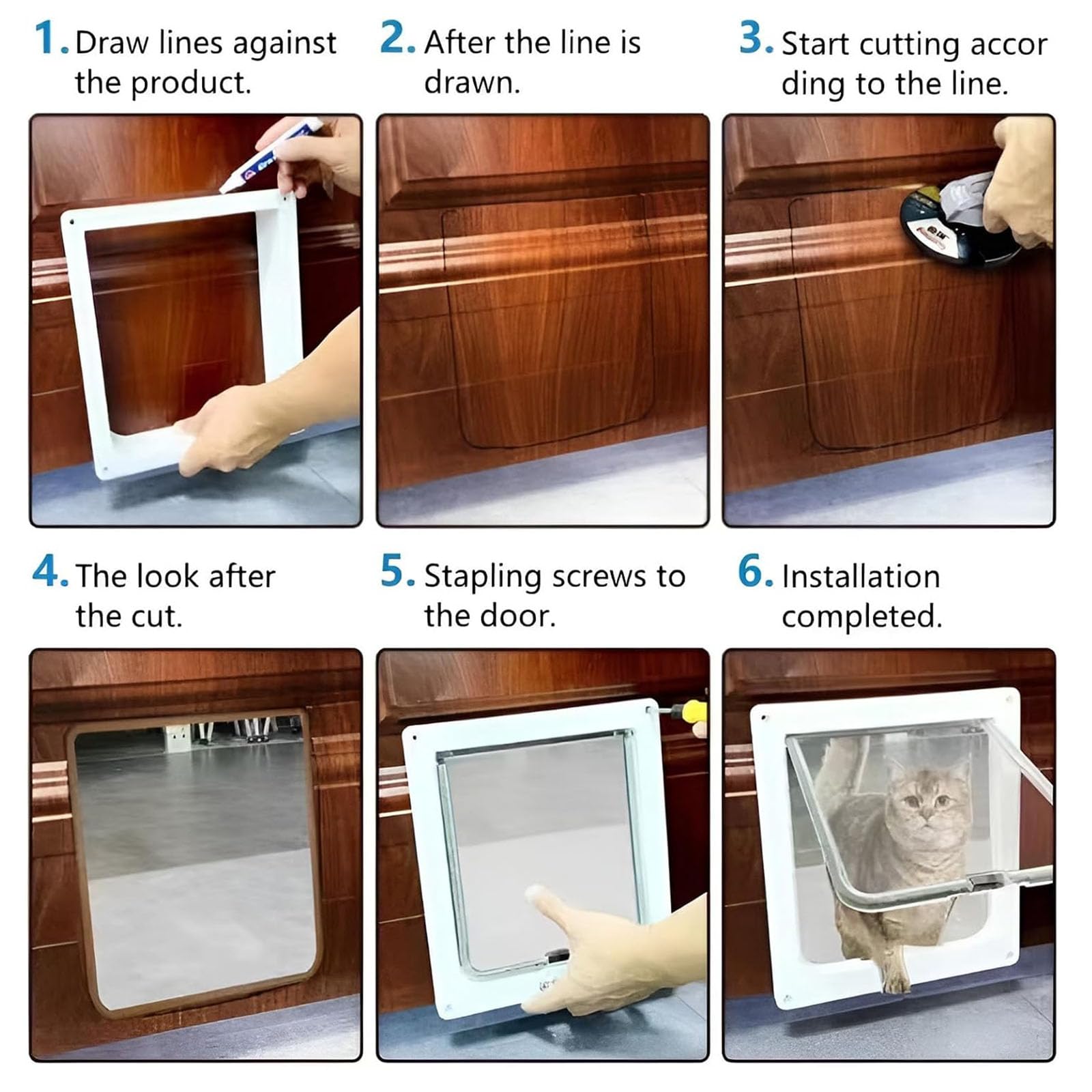 Gattaiola con microchip, porta intelligente per animali domestici | Identificazione RFID, design resistente alle intemperie, accesso automatico fluido, 2 chiavi per collare(white)