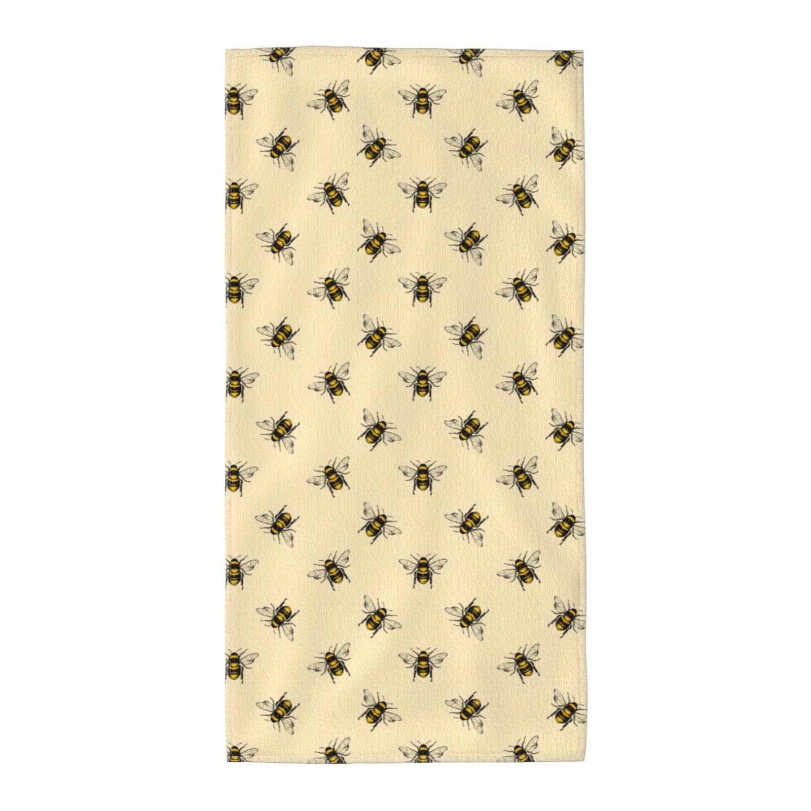 WYCZHY Bee Printed Quick Dry Beach Towel For Camping Travel Vacation