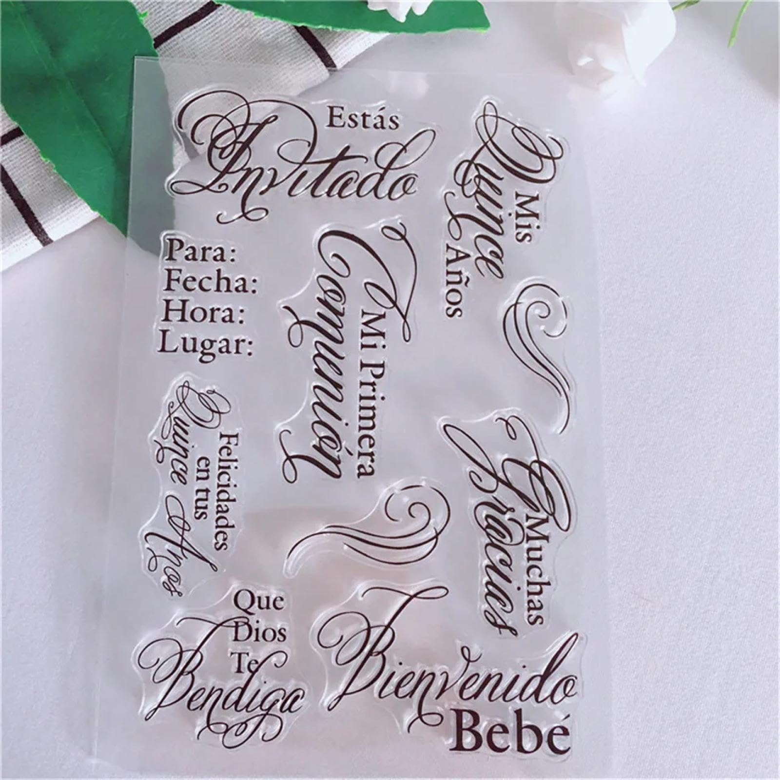 Tampon transparent silicone 11x16 cm pour scrapbooking et pochoirs de cartes