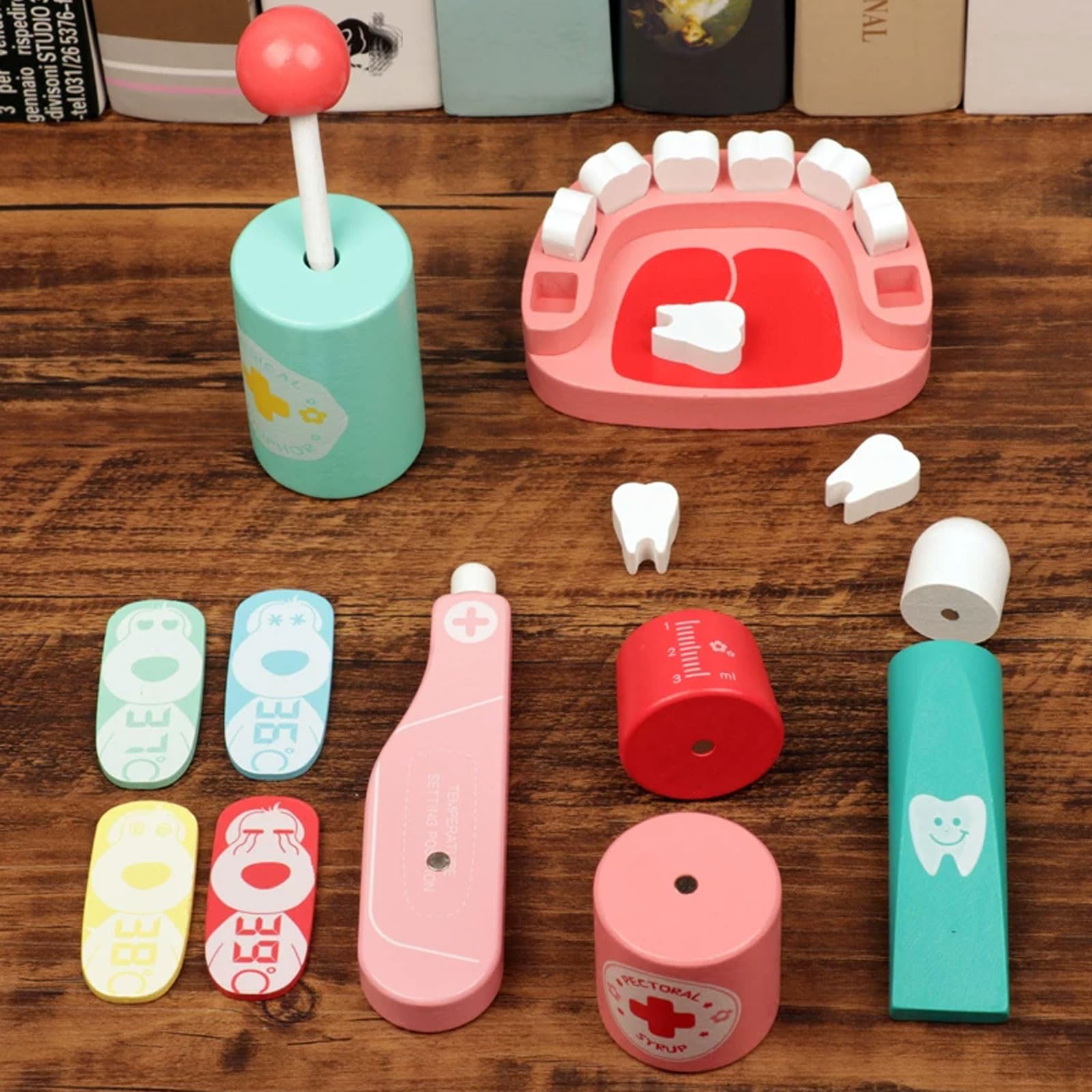 Jeu Docteur Bois Montessori Enfants, kit médical Jeu