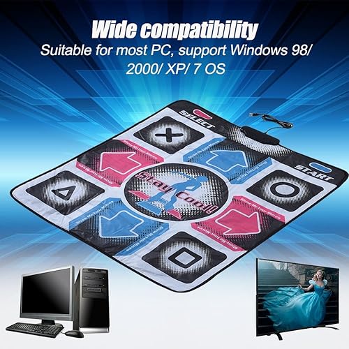 Miniatura 5 de Bewinner - Bloc de baile para niños y adultos, antideslizante, duradero, resistente al desgaste, para baile, música, juego, bailarina, manta con