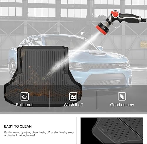 Miniatura 7 de KIWI MASTER Alfombrillas y forro de carga compatibles con Dodge Charger RWDChrysler 300 RWD 2011-2023 para todo tipo de clima, revestimientos