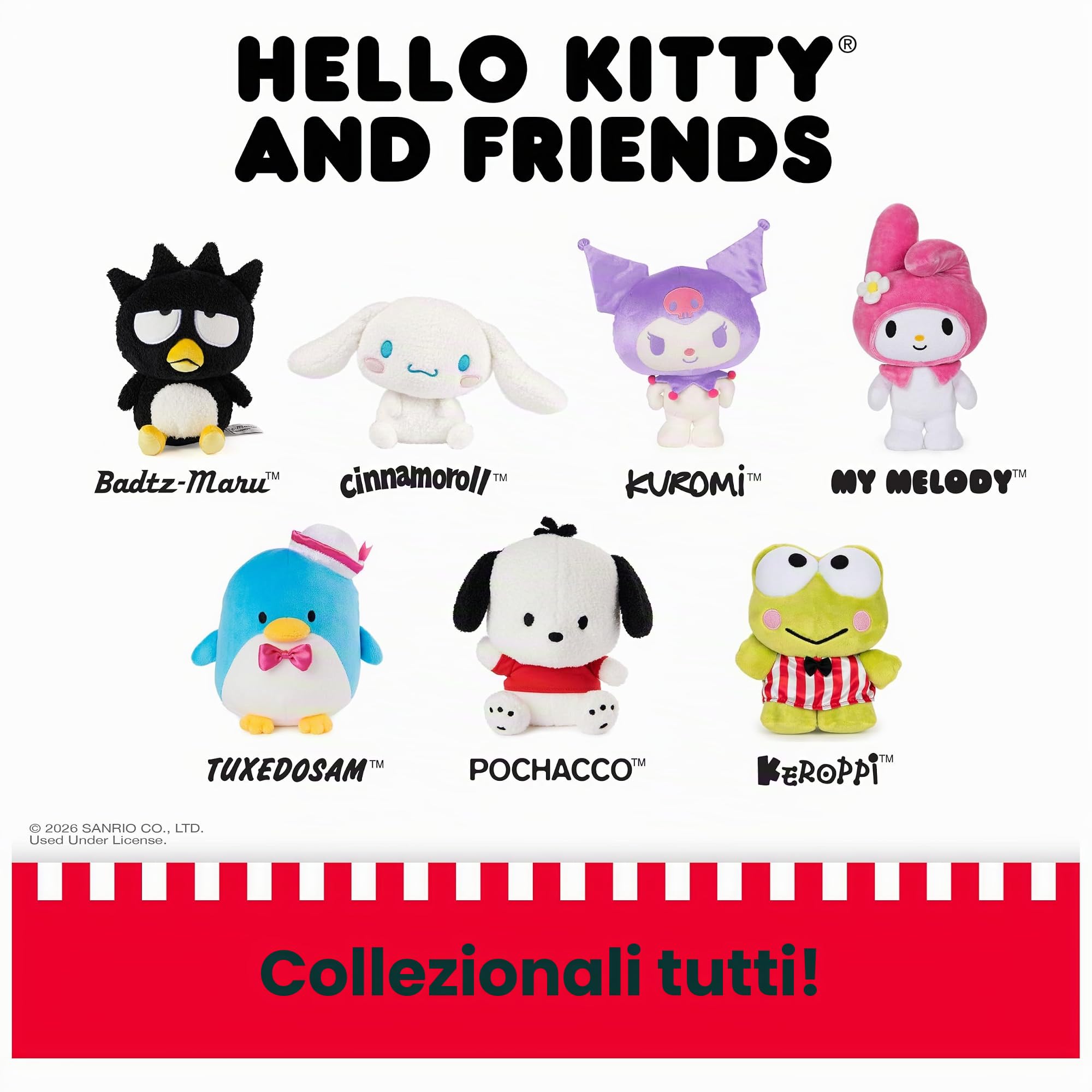 GUND Sanrio Pochacco - Peluche da 15 cm, per bambini da 1 anni in su | Promuove emozionanti giochi di ruolo dei personaggi, scoperta sensoriale precoce e narrazione creativa della cultura pop