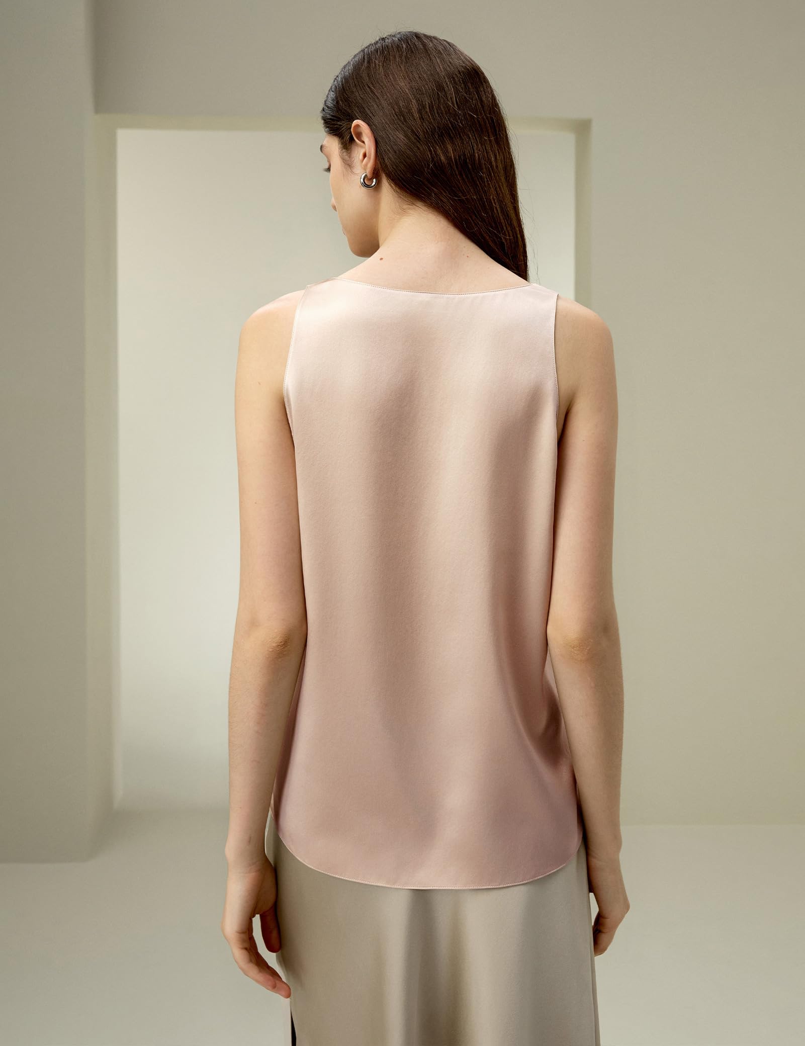 LilySilk 100% Seiden U-Ausschnitt Tanktop Für Damen Sommer Seiden-Camisole Tops Damen Entspannter Fit