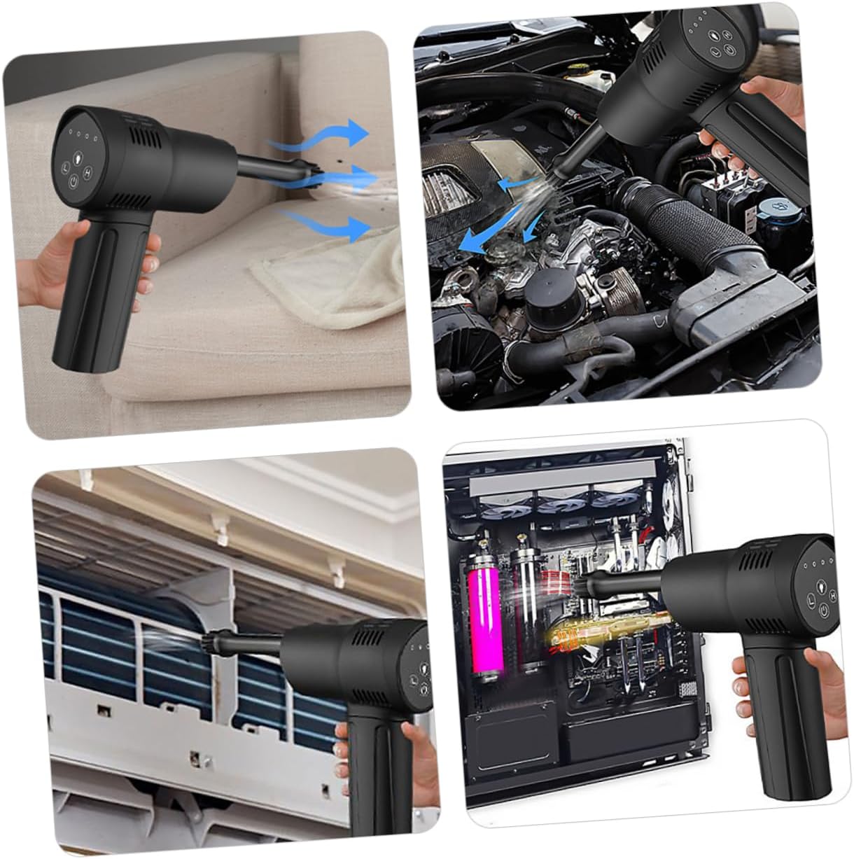 Ciieeo Cordless Air Blower Rechargeable High- for Keyboard Cleaning Computer Camera Lens and Car Interior Lightweight and Easy to Use Electric Air Duster