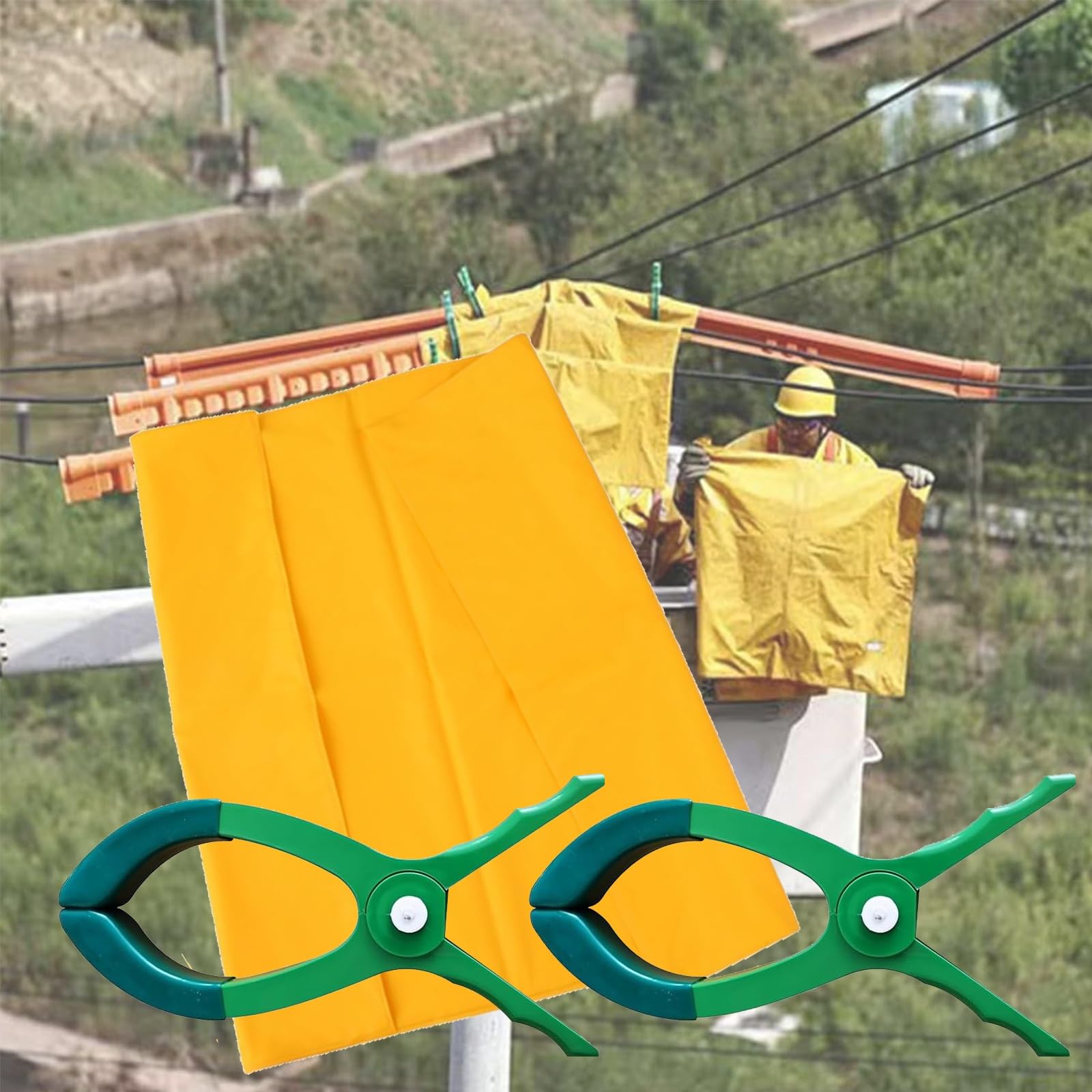 Genérico Manta Aislante para la prevención de descargas eléctricas en talleres de subestaciones. Alfombrilla Aislante con Clip. Alfombrillas de protección Anti-electrocu