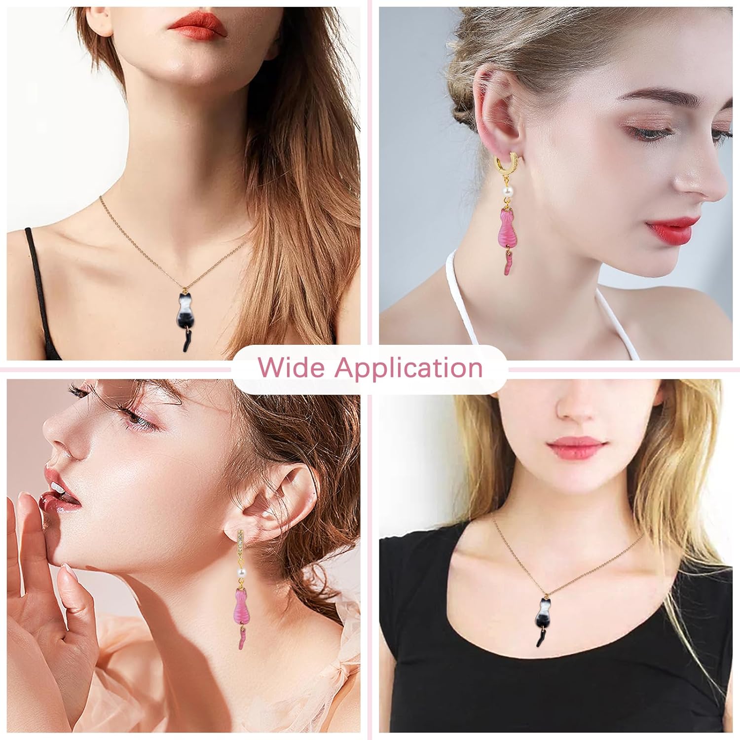 40Pcs Cat Charms Alloy Enamel Kitten Pendants Cute Cartoon Animal Charms for Jewelry Bracelets Necklace Earrings Keychains Making DIY Craft Supplies - Image 5