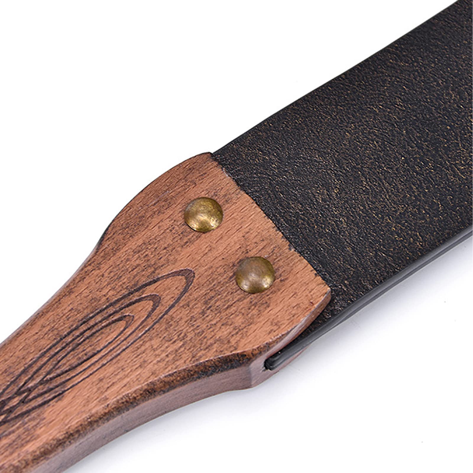 SM Paddle Erótico Flogger Whip Bondage Spanking Paleta de piel de vaca con mango de madera Cosplay Juego de rol Fetiche Juguete sexual para mujeres, hombres y parejas Extremo