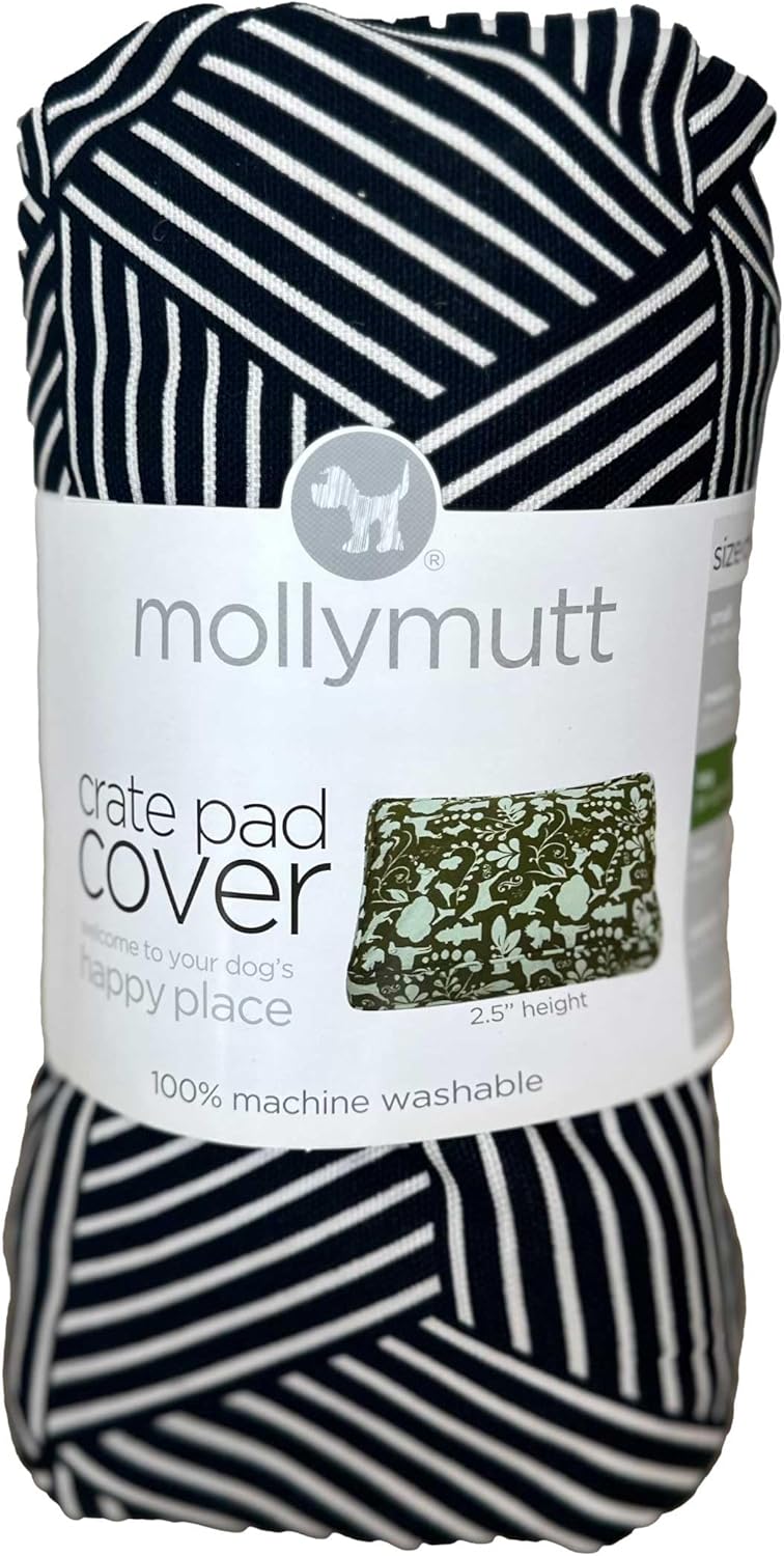 Molly Mutt Dog Crate Pad Cover, 100% Cotton Canvas Cover for Dog or Puppy Crate Bed, Durable, Washable, and Free of Harmful Chemicals, Pre-Shrunk, 42"x28"x2.5", Dreams