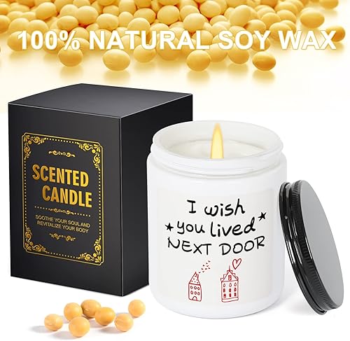 Miniatura 2 de Velas perfumadas de lavanda  I Wish You Lived Next Door  Mejor amiga, regalos de amistad para mujeres, regalos de cumpleaños de Navidad para amigas,