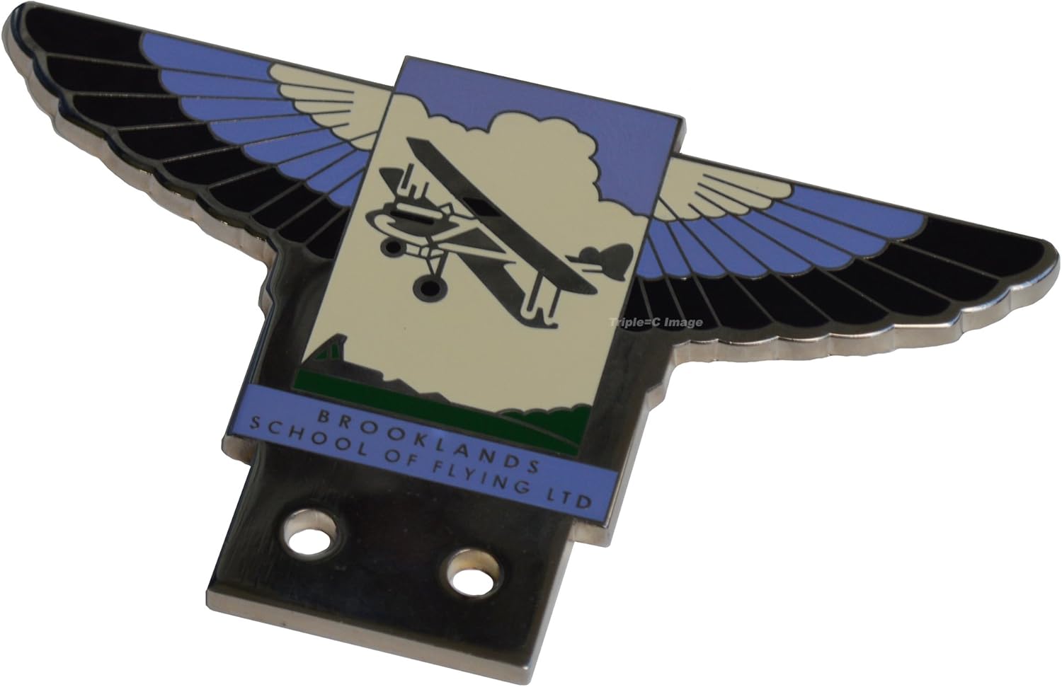 Brooklands School of Flying Pre-war Style Car Grille Badge/Emblem