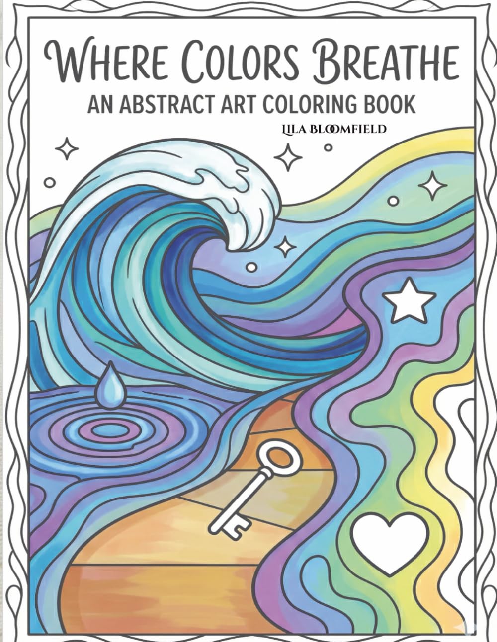 Where colors breathe: An abstract art coloring book