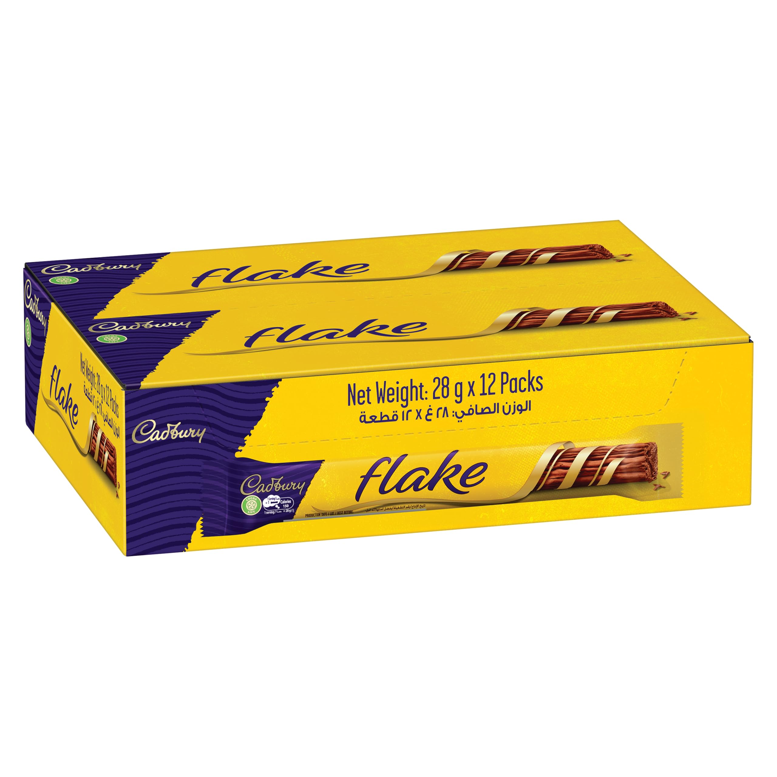 Cadbury Flake Original Chocolate Bar, 12 x 28 g