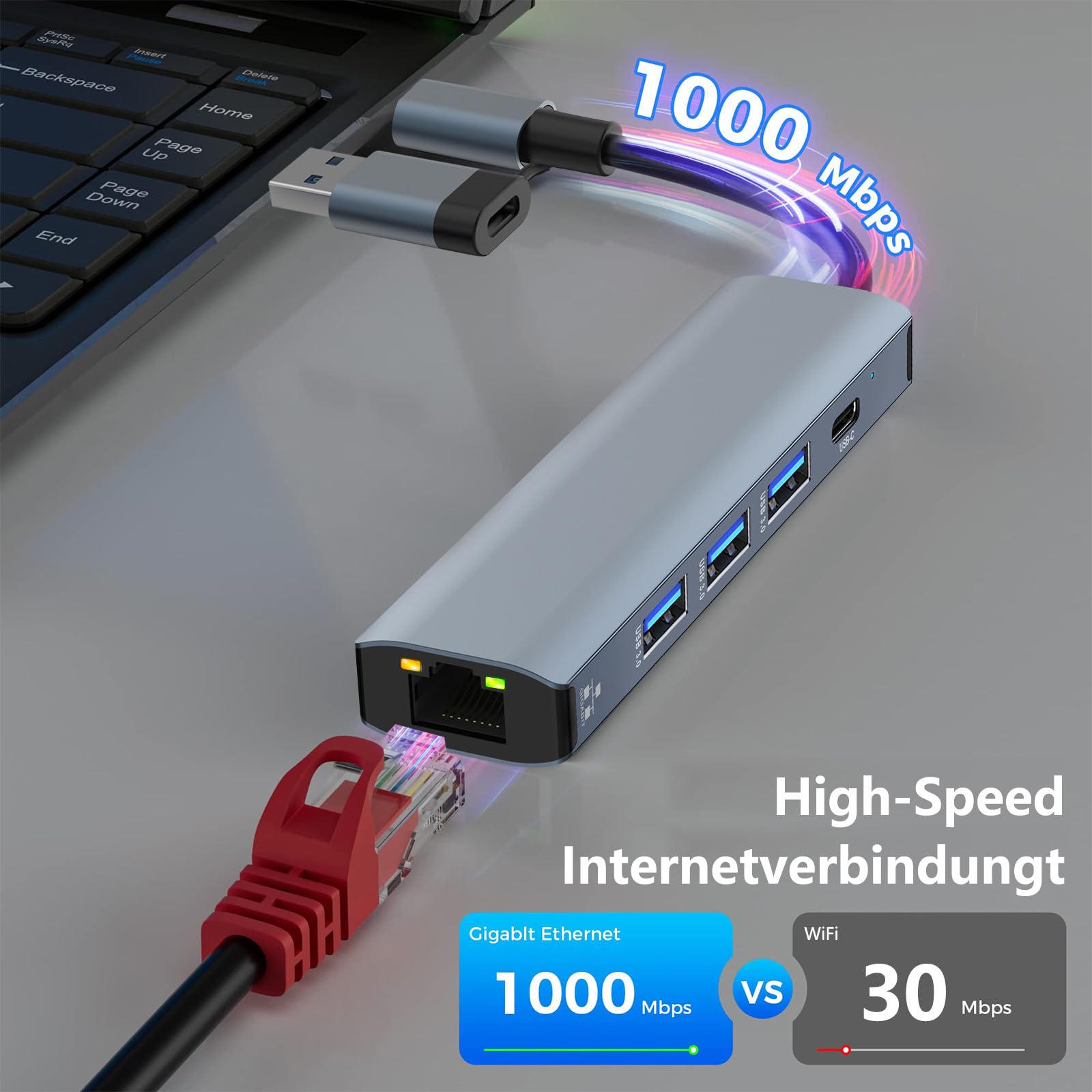Hub USB C 10 In 1 Yeolibo: Adattatore Multiporta Con HDMI 4K, Ethernet Gigabit, PD 100W E Lettore SD - Per MacBook Pro E Chromebook