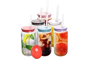Indulge in Clear Crystal-Clear Plastic Mason Jars with Lids and Straws for Unbreakable Drinking Delight