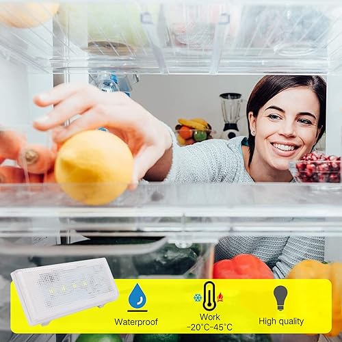 Miniatura 4 de 1 luz LED W10515057 compatible con Whirlpool Kenmore Maytag Freezer Refrigerador, reemplaza WPW10515057, W10522611, W10465957, AP6022533 PS11755866,