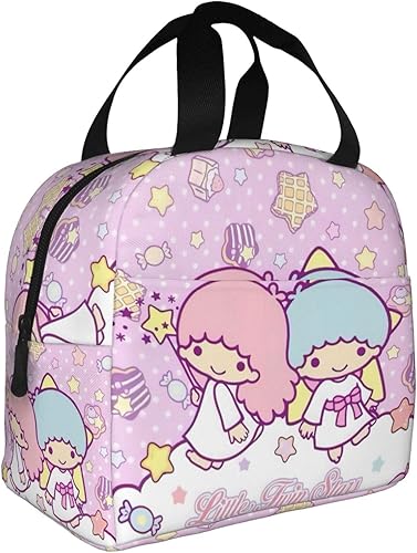 Lonchera kawaii con aislamiento de anime, portátil, reutilizable, con dibujos animados, térmica, Bento, bolsas enfriadoras para mujeres, hombres,