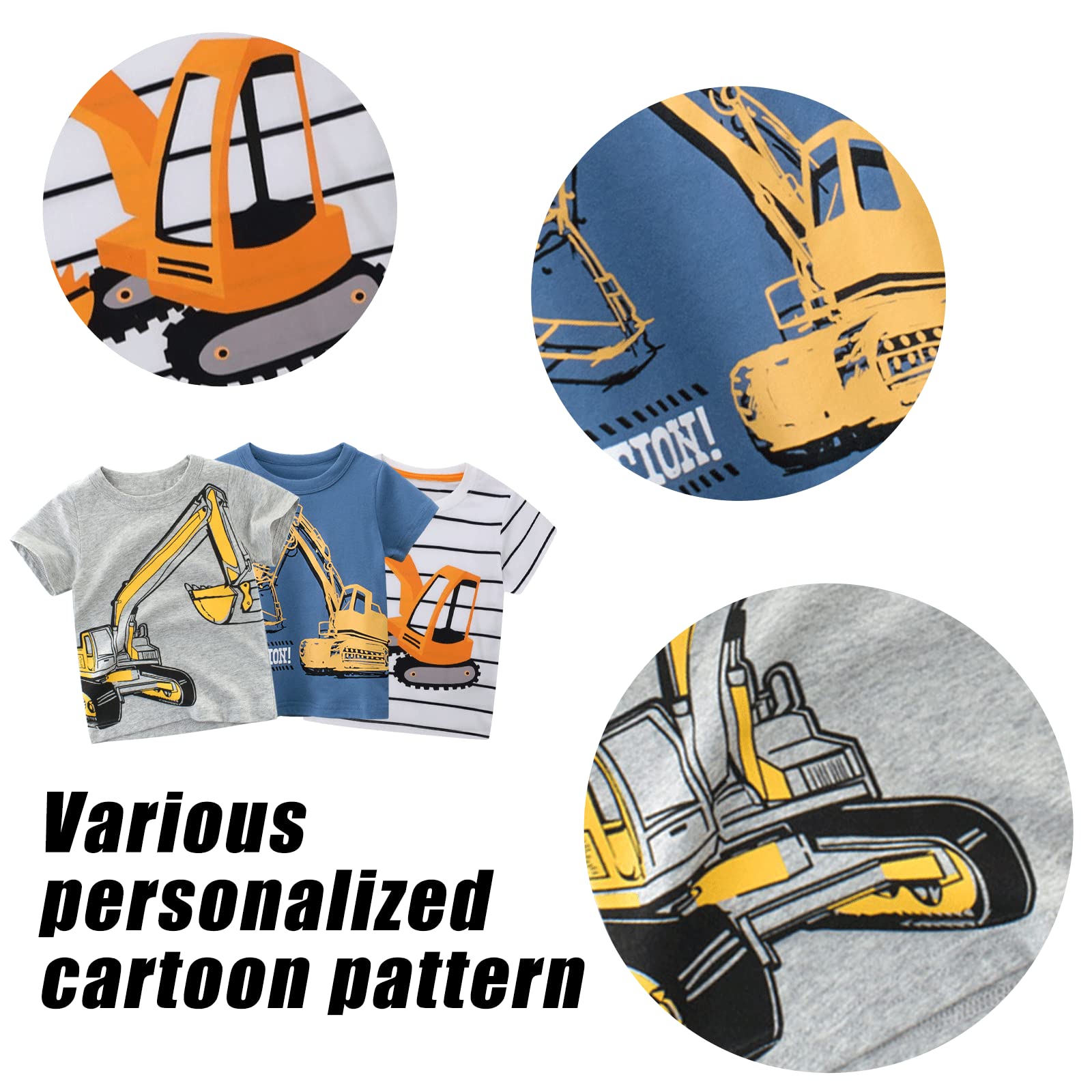 T-Shirt Bambini e Ragazzi Animale del Fumetto Modello Manica Corta T-Shirt
