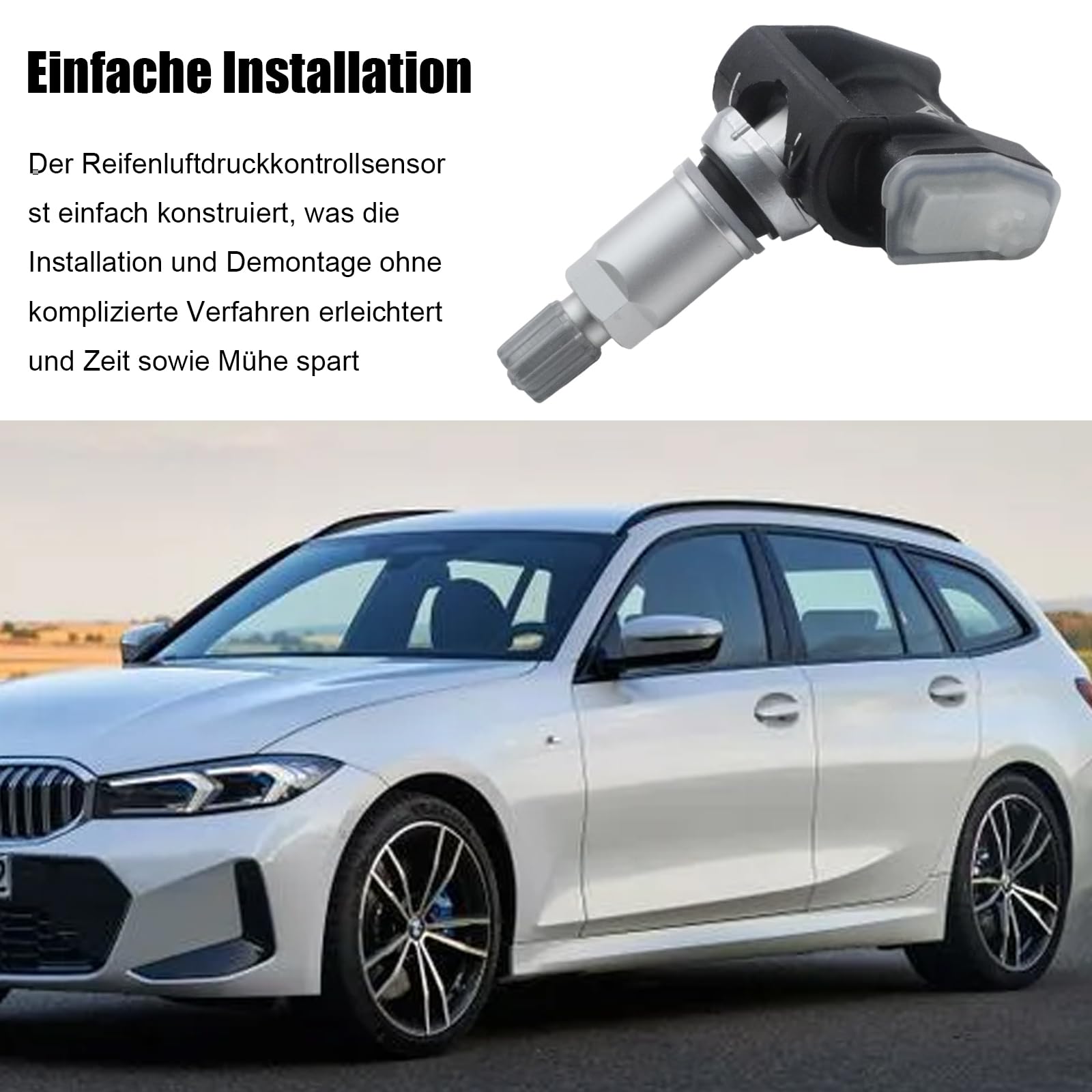36106872774 TPMS Lot de 4 capteurs de pression des pneus de rechange pour BMW Série 3 G20 G21, Série 5 G30 G31, X3 X4 X5, remplace 36106876957