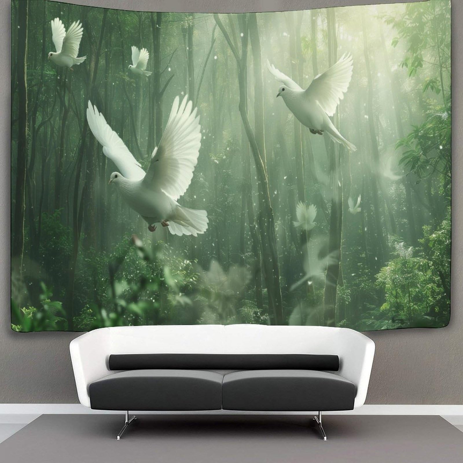 kaiyun Majestic Doves Tapestry Birds Animals Tapestries 3D Wall Hanging Home Decorations for Room 180cmx230cm